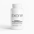 Supplement bottle labeled 'Exora Women's Vitality Formula' on a white background