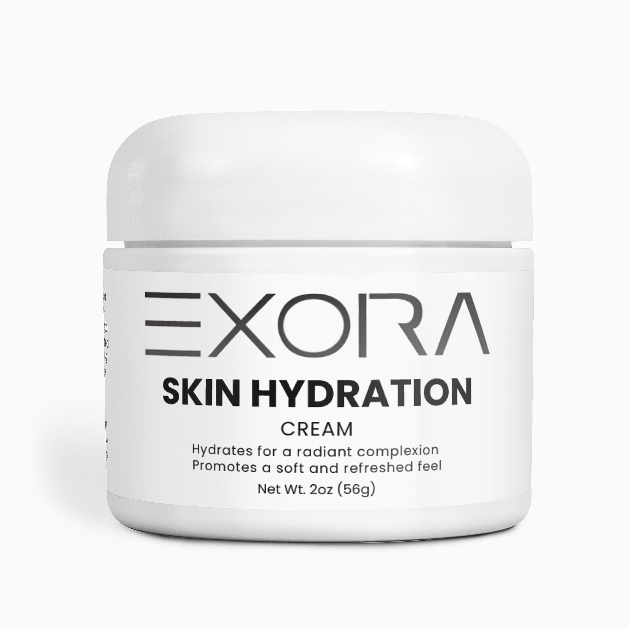 Exora Skin Hydration Cream jar on a white background