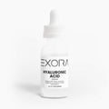 EXORA Hyaluronic Acid serum bottle on a white background