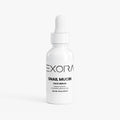 EXORA Snail Mucin Face Serum bottle on a white background