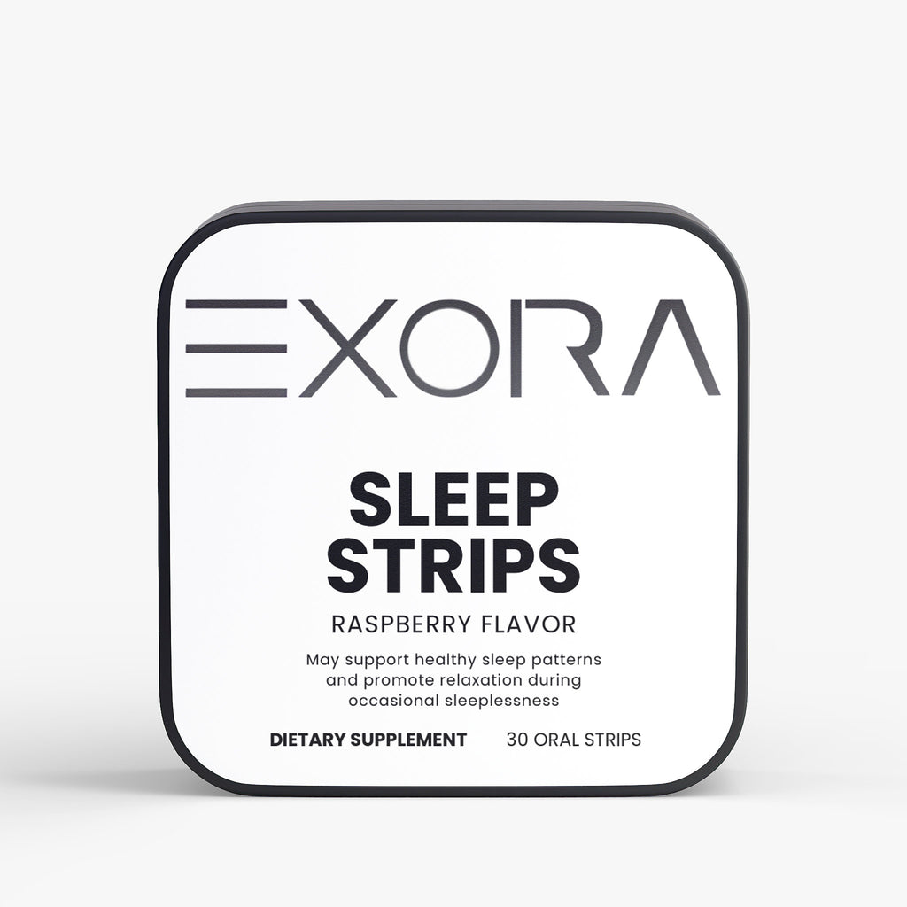 Exora Sleep Strips packaging on a white background