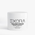 Exora Tallow Cream jar on a white background
