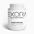 Exora Nutrition plant protein supplement container on a white background