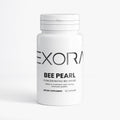 Supplement bottle labeled 'Exora Bee Pearl' on a white background