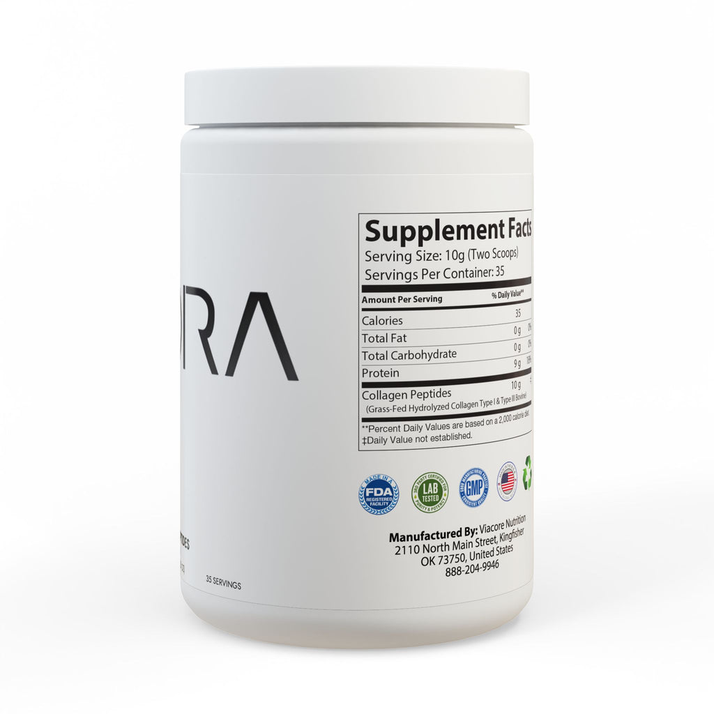 Supplement container with label on a white background