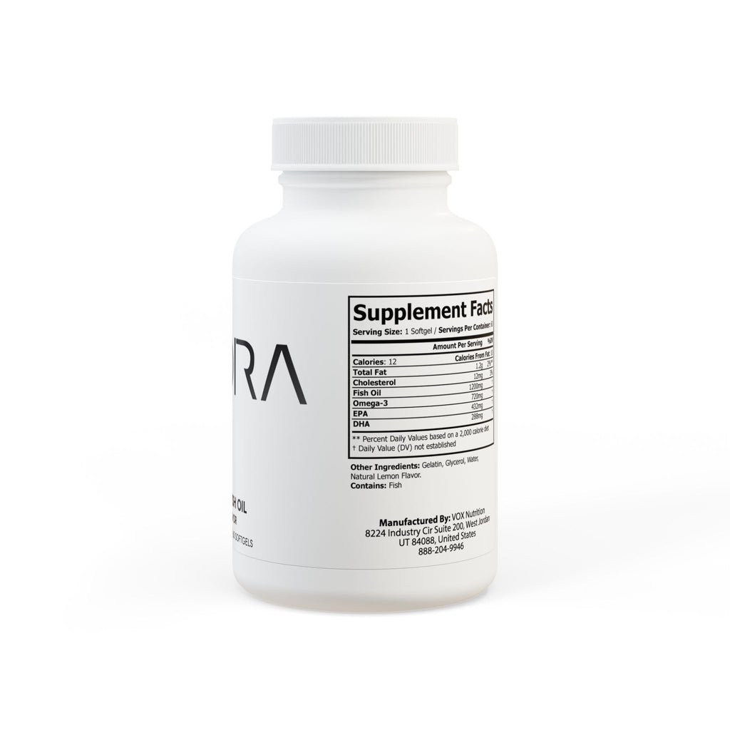 Supplement bottle with label on a white background